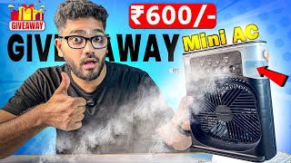 ₹600 Mini Cooler Unboxing \u0026 Review 🔥  GIVEAWAY Alert 🔥