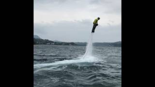 ホバーボード鹿児島 池田湖で空飛ぶサーフィン体験 スピンに挑戦 池田湖マリーナワルナ