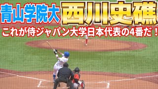 これが侍ジャパン大学日本代表の4番だ！来秋ドラフト上位候補の西川史礁（龍谷大平安）が豪快２ラン！【神宮大会　大学の部　青山学院大 vs 日本文理大】2023.11.18