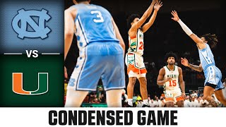 North Carolina vs. Miami Condensed Game | 2023-24 ACC Men's Basketball
