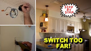 HOW TO Change Wall Switch Location For A House Light Fixture or Fan