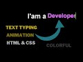 Text Typing Animation HTML CSS | How to Add a Typing Effect to Your Website Using CSS