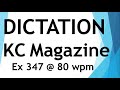 shorthanddictation dictation from kc magazine exercise 347 @ 80 wpm