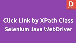 Click link by XPath Class Name Selenium Java
