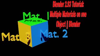 [Beginner] Blender 2.93 Tutorial: Multiple Materials on one Object || Blender