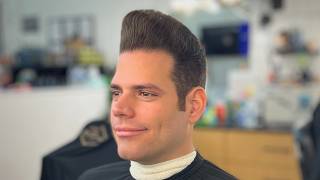 How To Style A Men's Pompadour Barber Tutorial