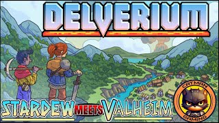 🔴Stardew Meets Valheim? Checking Out A New Survival Building Game! | Delverium Demo