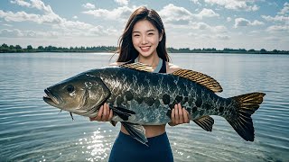 魚池老闆也太黑心了！美女花600元在魚池釣魚一小時，釣上來的魚還得放回湖裡？ 【娜小娜愛釣魚】#釣魚 #fishing #funny #drama