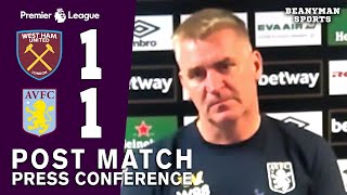 West Ham 1-1 Aston Villa - Dean Smith - FULL Post Match Press Conference
