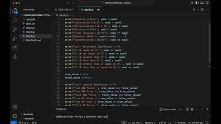 Python Day 4 - Basic Operators and Expressions