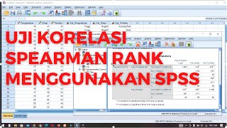 Uji Korelasi Spearman Rank Dengan SPSS || Master Penelitian