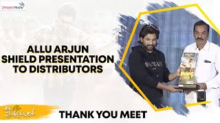 Allu Arjun Shield Presentation To Distributors | Ala Vaikunthapurramuloo Thanks Meet | Shreyas Medi