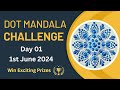 Dot Mandala Challenge - Day 1 | Dot Painting | Dot mandala | 2024 | ATM Creations