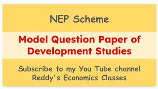 Model Question Paper of Development Studies