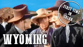 Wyoming | COLORIZED | Bill Elliott | Full Western Movie | Free Cowboy Film