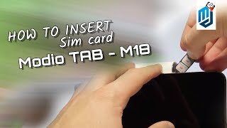 How to insert sim card - Modio Tab M18