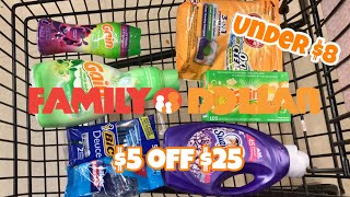 Family Dollar | $5 Off $25 | Under $8 | Smooth Transaction! | Meek’s Coupon Life