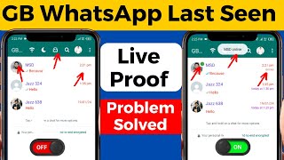 gb whatsapp online toast not showing problem 2024 | gb whatsapp last seen not showing | Online Dot
