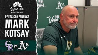 How Mark Kotsay, Athletics move forward after blowout 23-9 loss to Rockies | NBC Sports CA