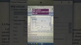 Cara menambahkan Watermark di ms word #shorts