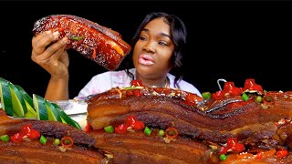 BRAISED PORK BELLY MUKBANG |PORK BELLY RECIPE | ASMR FOOD | MUKBANG