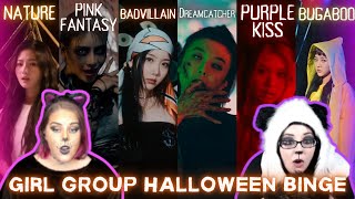 🎃Girl Group Halloween Binge | NATURE, Pink Fantasy, BADVILLAIN, Dreamcatcher, Purple Kiss, & bugaboo