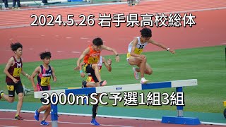 2024.5.26　岩手県高校総体3000mSC予選1組3組