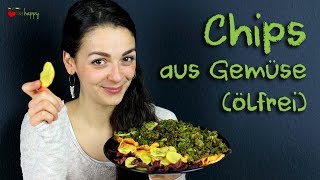 GEMÜSECHIPS aus dem Backofen selbst machen | GESUNDER SNACK - vegan, ölfrei \u0026 glutenfrei