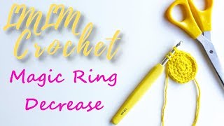 How to Decrease in the Magic Ring (circle) for Beginners