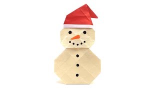 Christmas Origami Snowman Tutorial (Hyo Ahn)