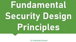 Fundamental Security Design Principles