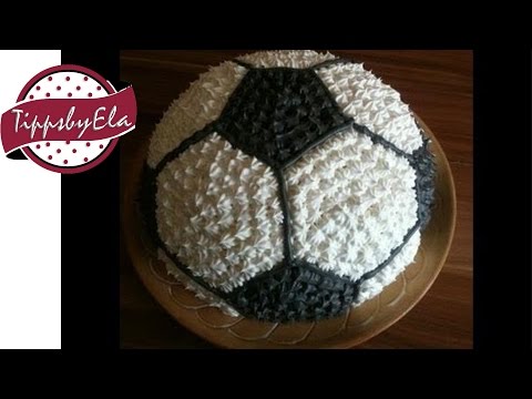 How to make a football cake for a birthday party ( soccer ball ) How to make a football cake for a birthday party ( soccer ball )