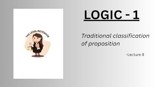 LOGIC - 1 | Module - 2 | Traditional classification of proposition