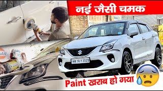 CAR RUBBING AND POLISHING STEP BY STEP - BALENO RUBBING  #rubbingpolish