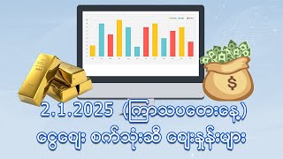 ဇန်နဝါရီ ၂ ရက်နေ့ ငွေ/စက်သုံးဆီ ဈေးနှုန်းများ