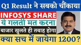 Infosys Share Q1 Updates | Infosys Share Latest News Today | Infosys Share Target