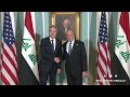 secretary of state antony blinken meets with iraqi foreign minister hussein