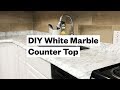 Transform your kitchen for $20 - DIY White Marble Countertop Transform your kitchen for $20 - DIY White Marble Countertop