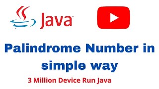 Palindrome Number Program in Java Language: Java Tutorial In Hindi