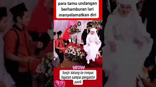 Panik..!!! Banjir saat pesta pernikahan.. #shortvideo