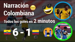 Ecuador 6 - 1 Colombia  | Goles de Ecuador con Narración Colombiana |  Eliminatorias qatar 2022