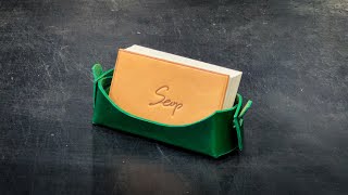 [0.5x] Leather business card holder made without sewing (pattern download available)