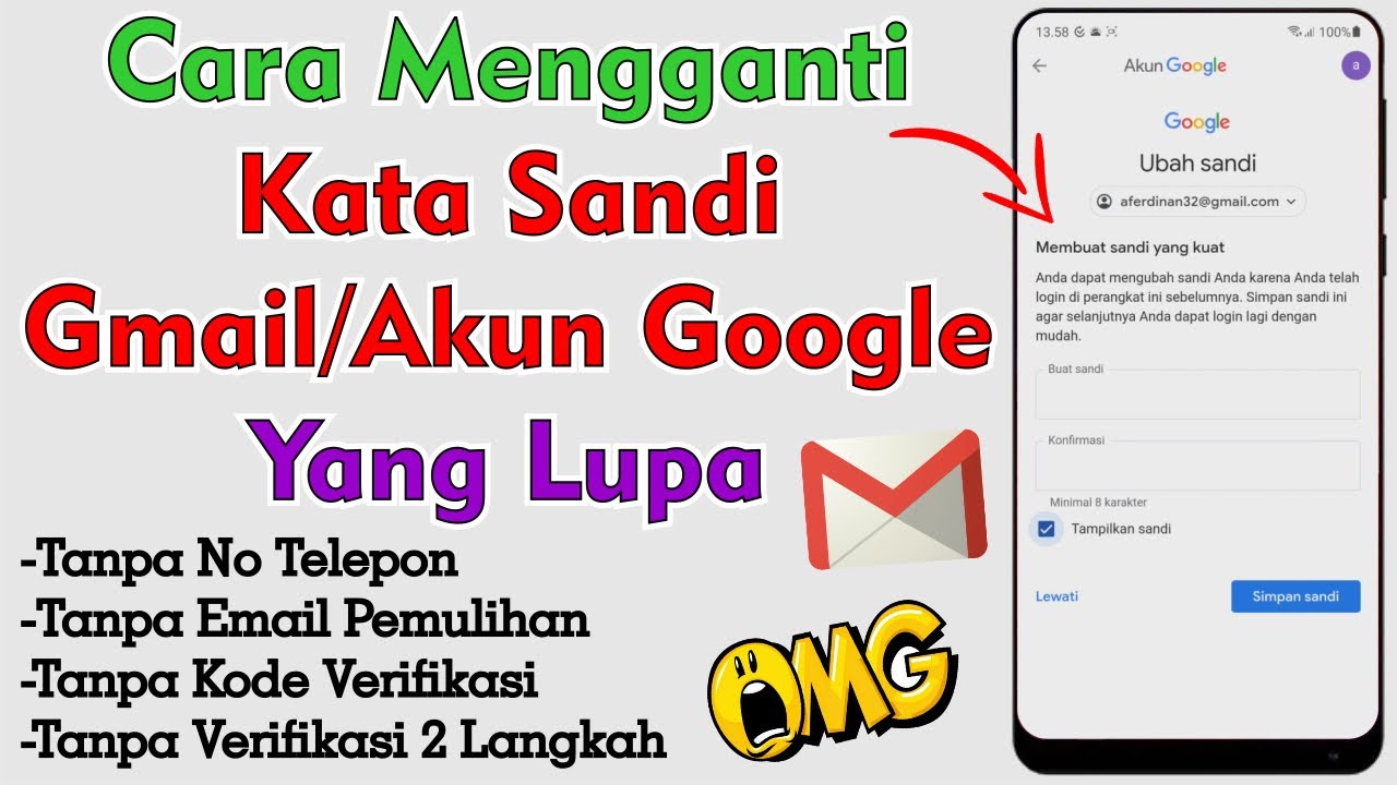 Cara Ganti Password Gmail Yang Lupa Kata Sandi - YouTube