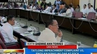 NTG: 3 impeachment complaint vs. PNoy kaugnay ng DAP at EDCA, tatalakayin