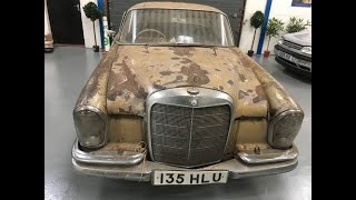 Mercedes-Benz W111 220SEB test drive on track