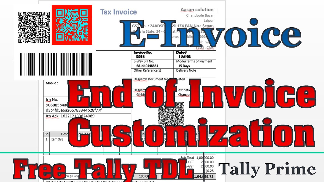 Invoice Customized Tdl File In Tally Prime Invoice Format 50 Off Invoice Customized Tdl File In Tally Prime Invoice Format 50 Off