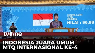 Indonesia Juara Umum pada Musabaqah Tilawatil Quran (MTQ) Internasional ke-4 | tvOne