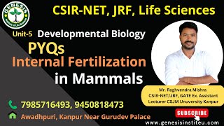 MCQs | Internal Fertilization in Mammals | Developmental Biology #genesis_institute