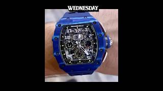 Richard Mille Watches - What To Wear Every Day In A Week 🔥💯🔥 #shorts #richardmille