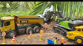 RC Truck Models at Construction Site | Loading Excavator and Dump Truck!